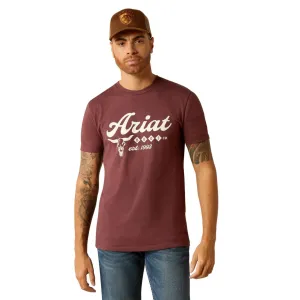 Ariat Men's Established Boot Co. T-Shirt, Maroon Heather