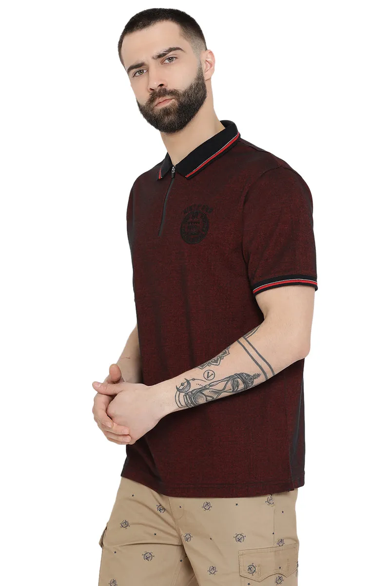 Axmann Self Textured Polo T-Shirt