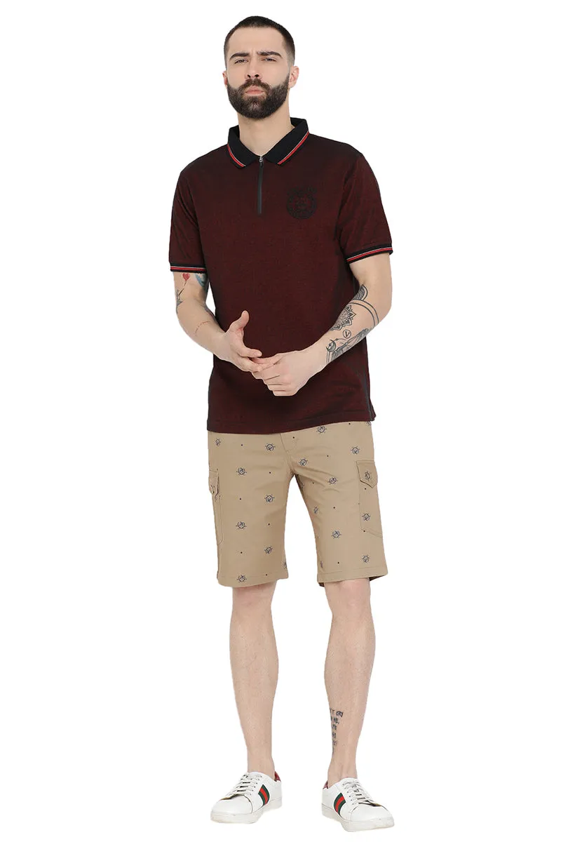 Axmann Self Textured Polo T-Shirt