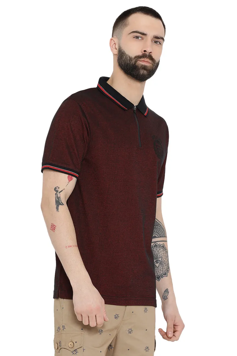 Axmann Self Textured Polo T-Shirt