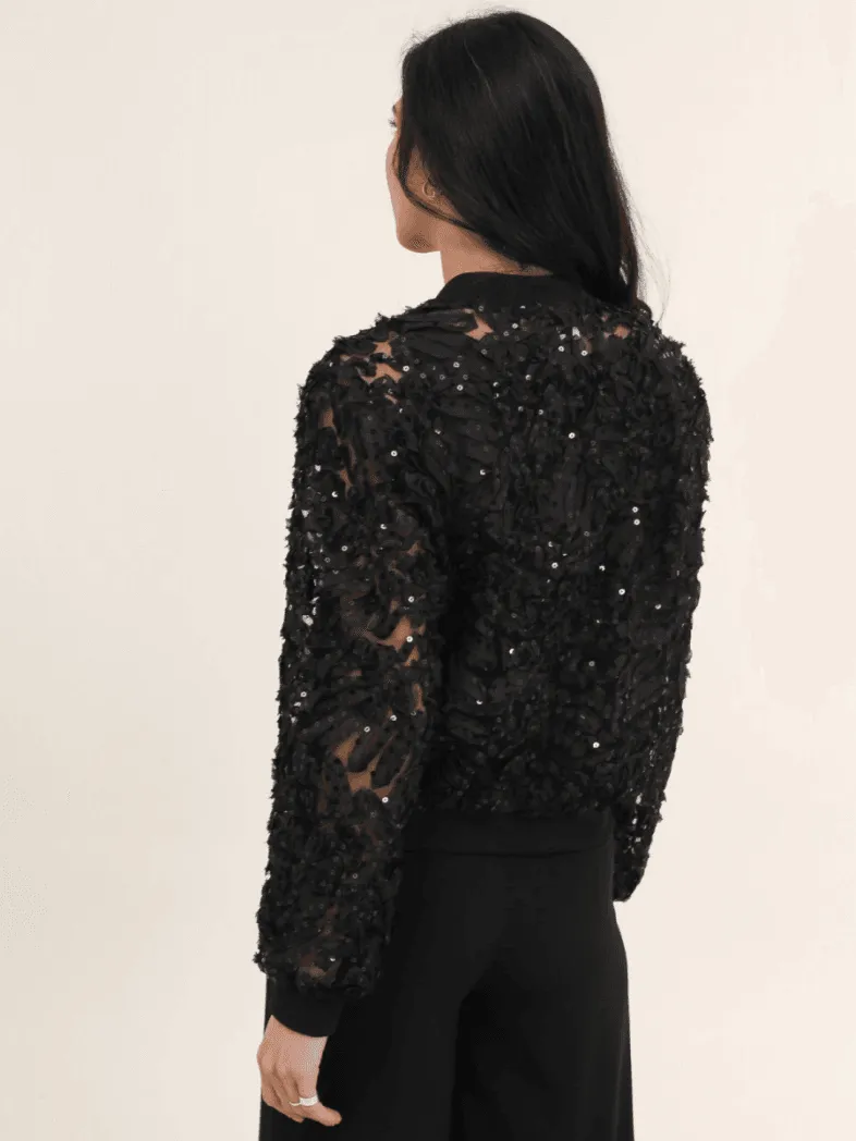 Aylani Lace Bomber Jacket