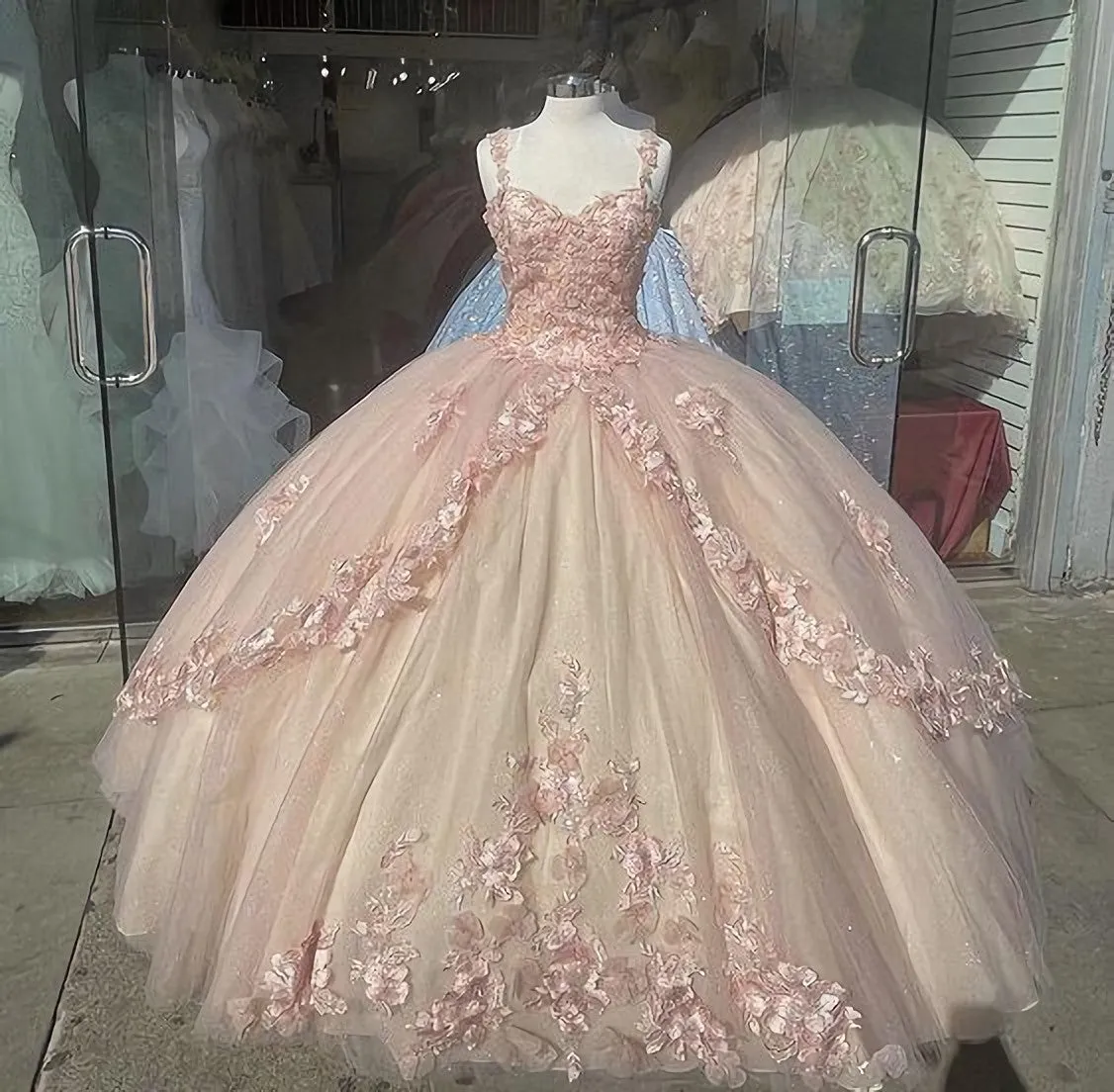 Baby Pink Quinceanera Dress Elegant Prom Dresses Long Evening Dress