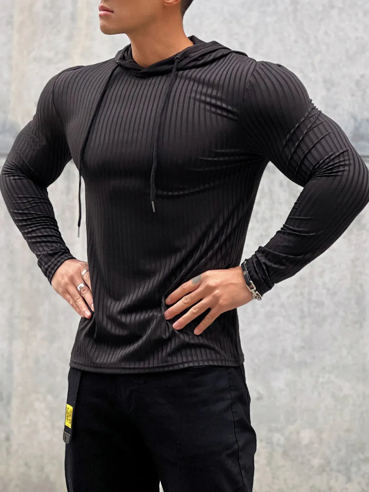 Baselayer Hoodie Stretch Rib Jersey