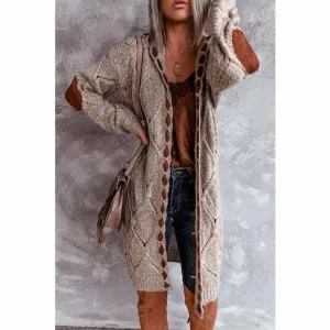 BerryBetty - Casual Hooded Long Cardigan