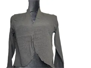 Bolero Jacket  sheer 100% cotton guaze  Womens - Black-BB901