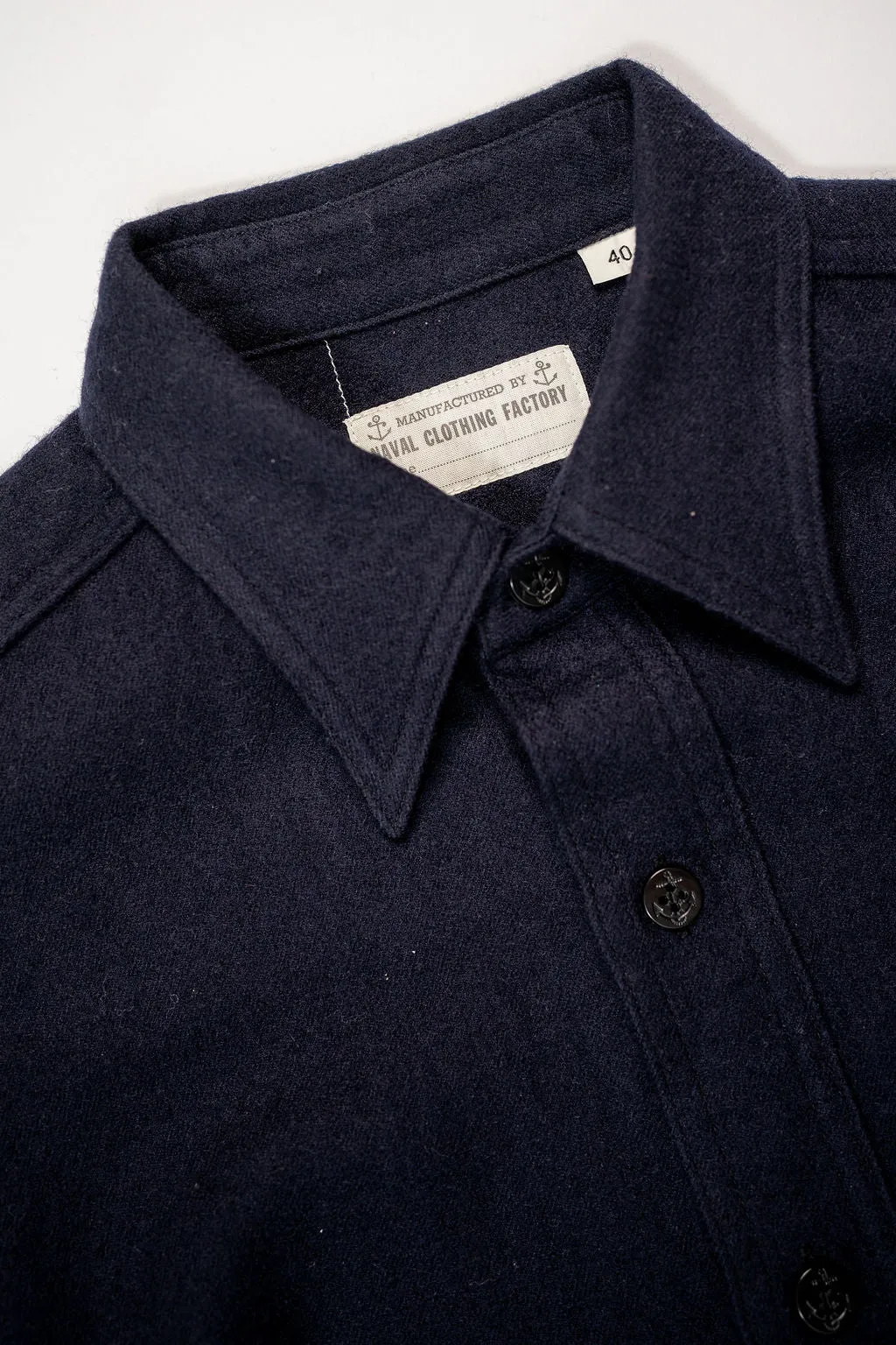 Buzz Rickson's BR24961 C.P.O. Shirt “Naval Clothing Factory” - Navy