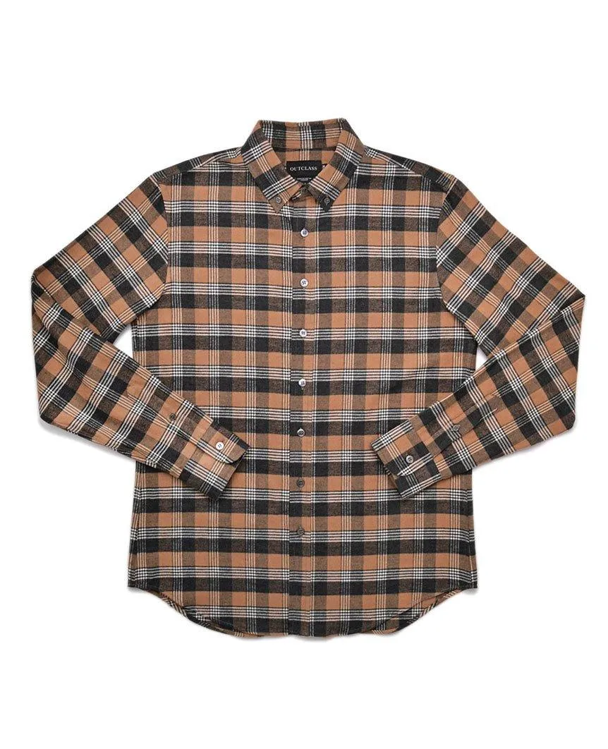 Camel Check Flannel Shirt