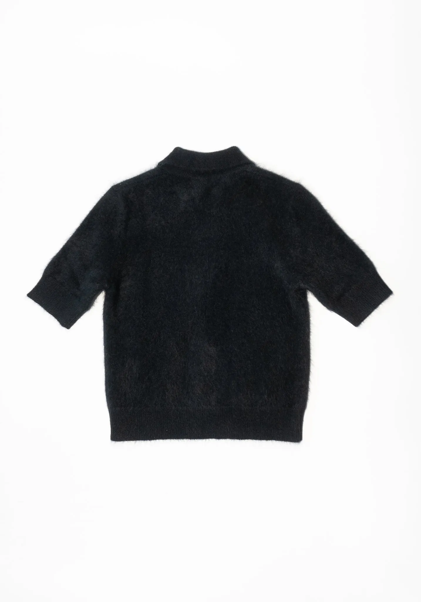 Cashmere Carolyn Sweater in Black Brushed