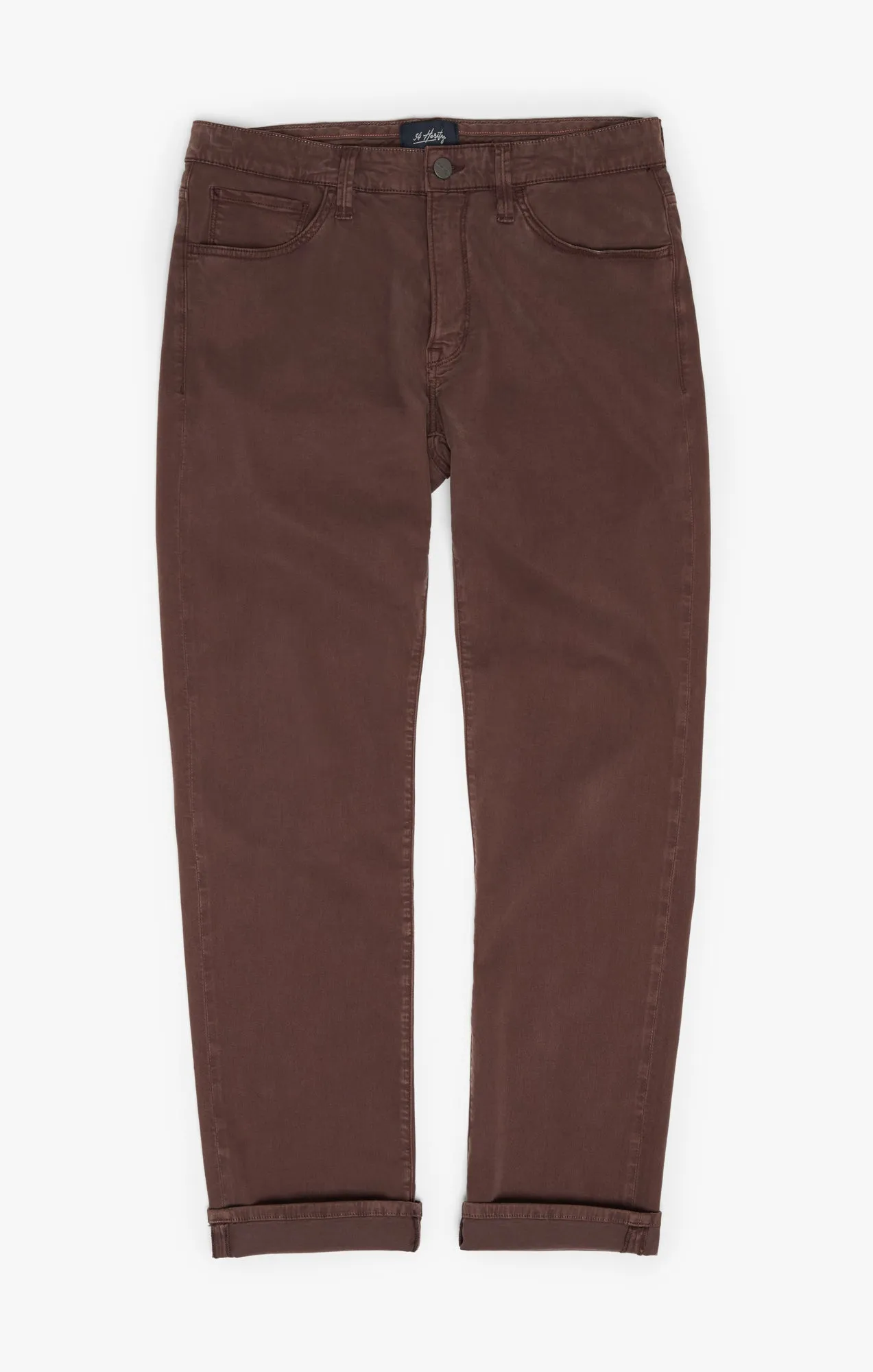 Charisma Relaxed Straight Leg Pants In Mahogany Twill