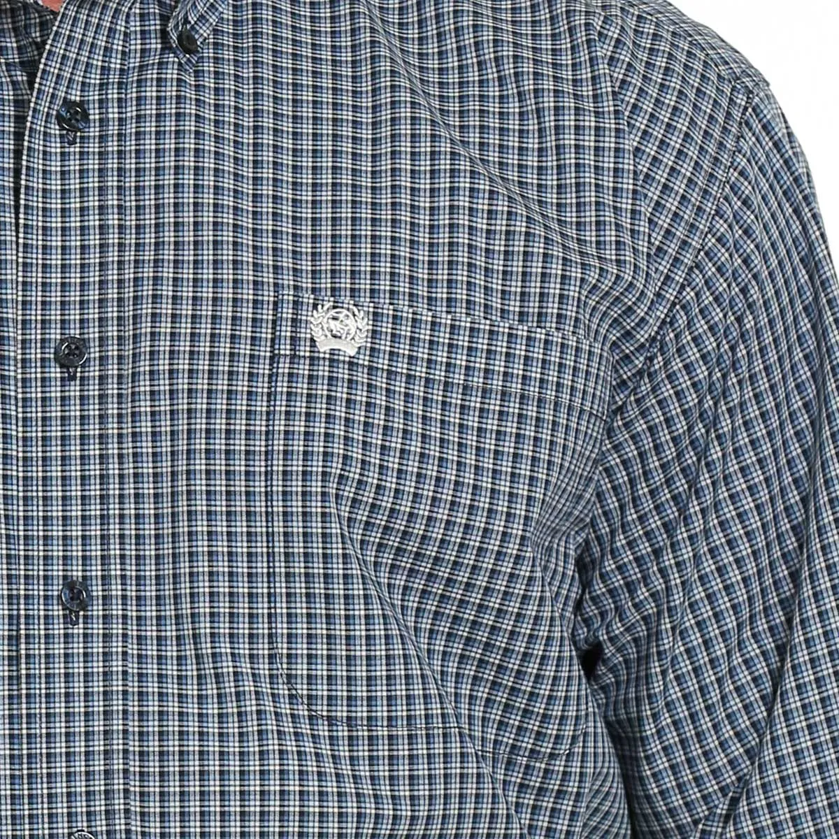 Cinch Men's Plaid Navy Shirt