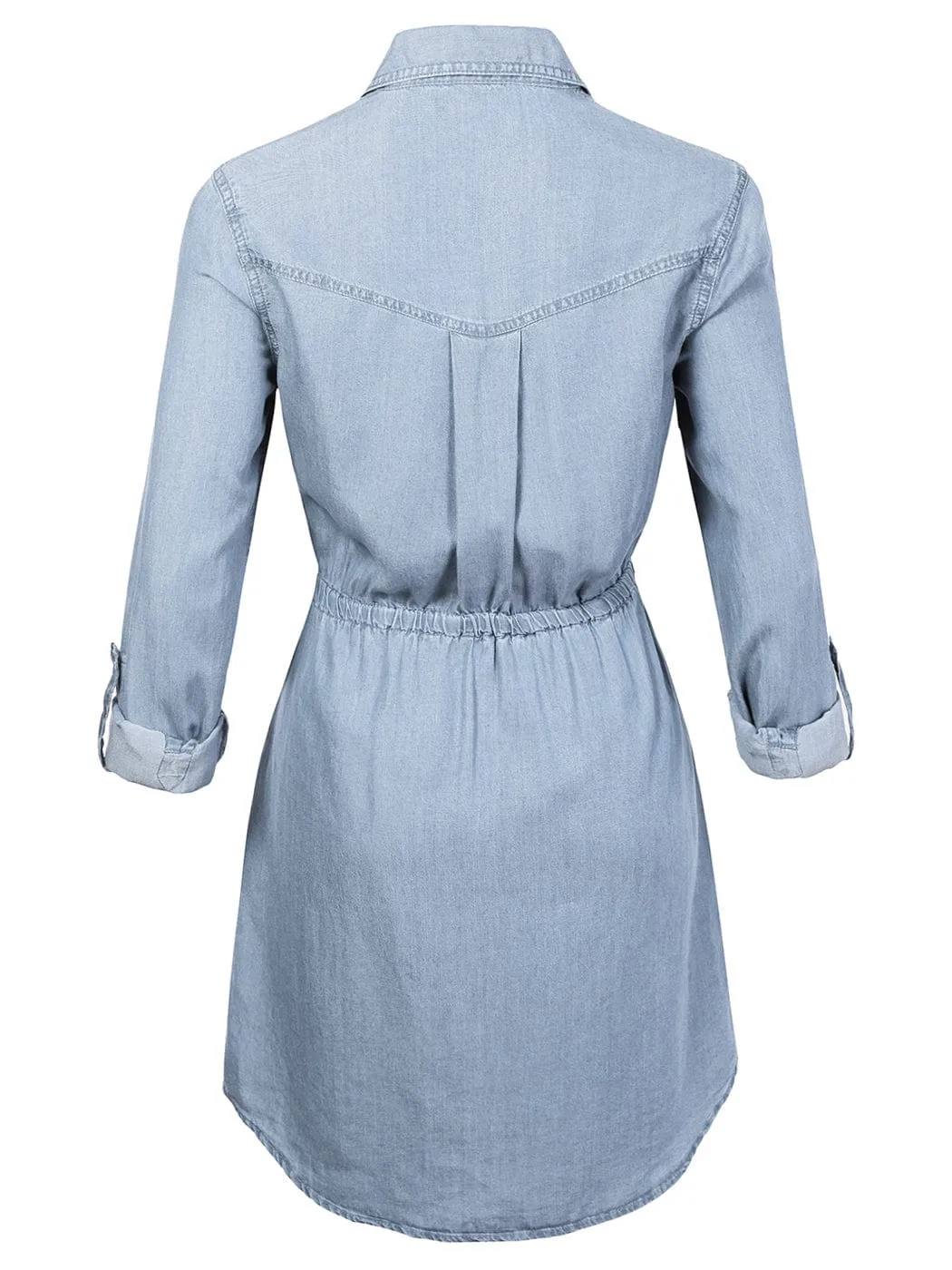 Denim Long Sleeve Jean Shirt Dress