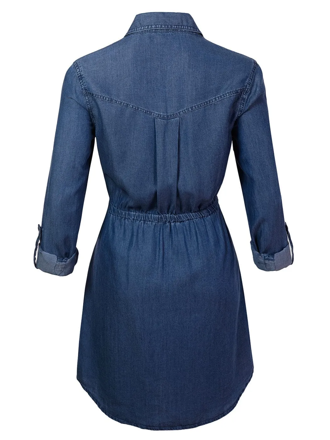 Denim Long Sleeve Jean Shirt Dress