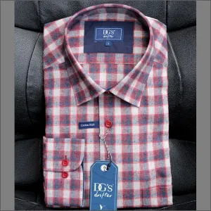 Drifter Giovanni Red & Navy Checked Shirt^