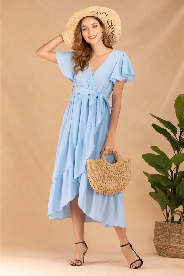 Dunnmall Elegant Ruffle Dress