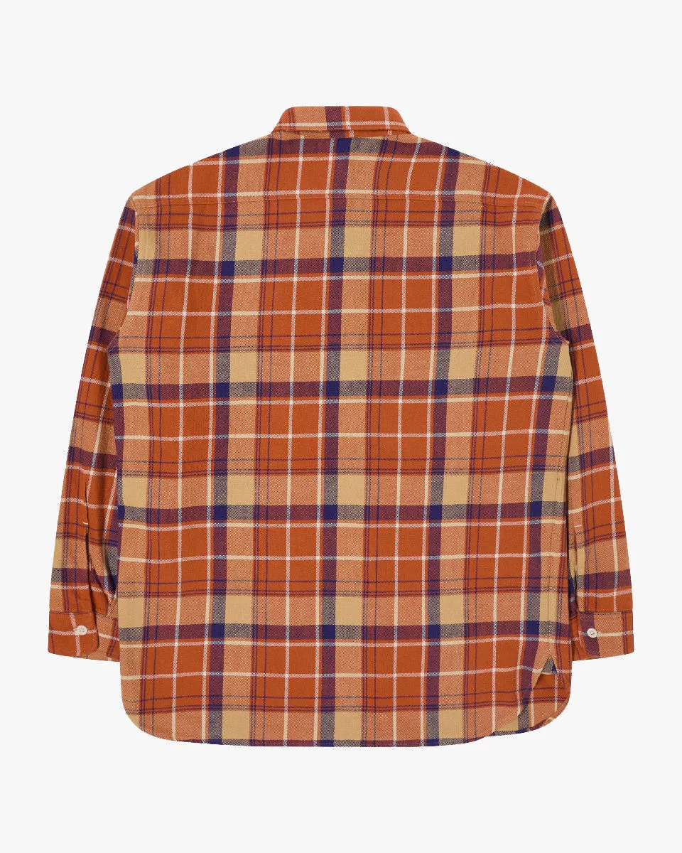 Edwin Made In Japan Flannel Work Shirt - Orange