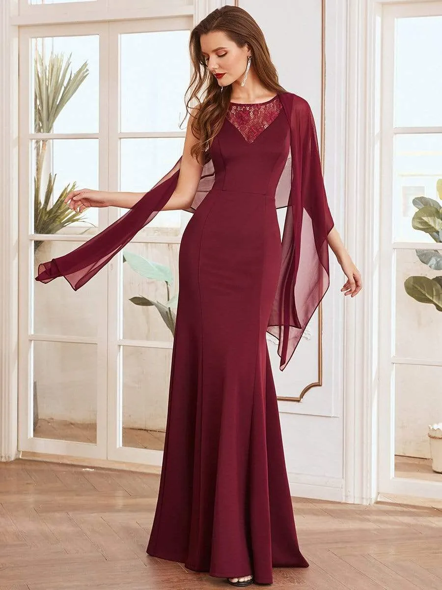 Elegant Sleeveless Fishtail Long Evening Dress