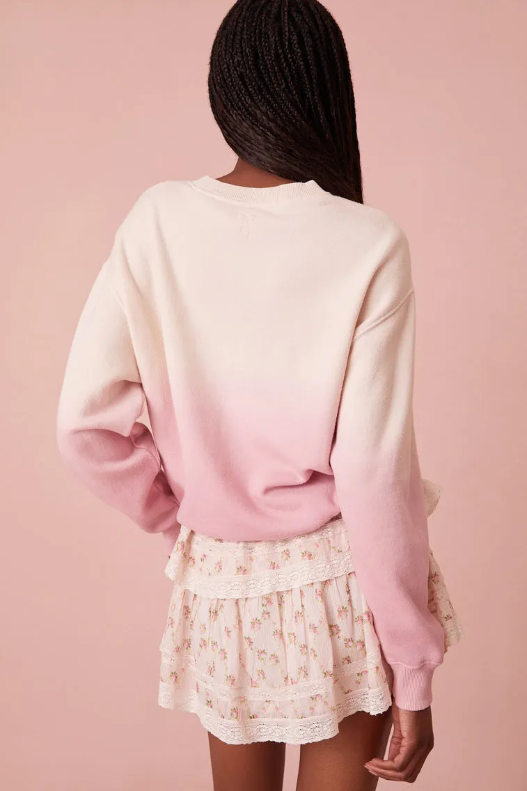 Elvira Dip Dyed Embroidered Sweatshirt