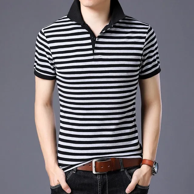 England Style Striped 2019 Brand Fashion Polo Shirts Short Sleeve Men Summer Cotton Breathable Tops Tee ASIAN SIZE M-5XL 6XL