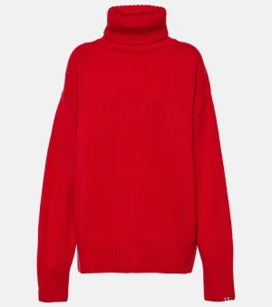 Extreme Cashmere Oversized Cashmere Sweater xtra Turtleneck, Red