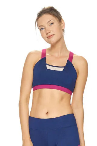 Flex Performance Sports Bra - Navy/Orchid