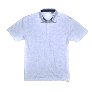 Heather Slub Jersey Polo, Sky Blue