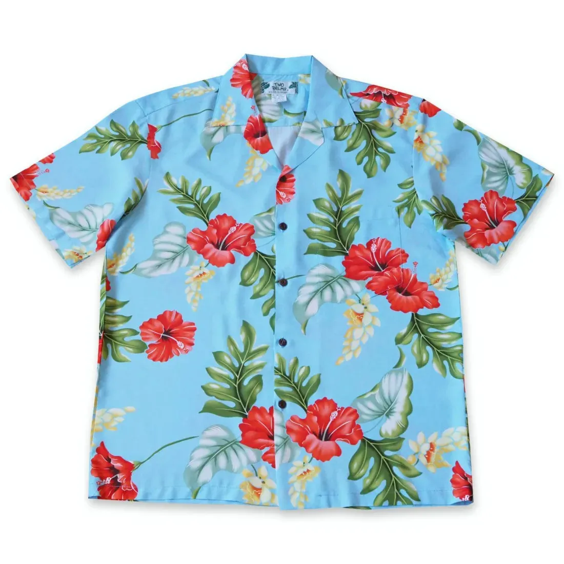 Honeymoon Blue Hawaiian Rayon Shirt