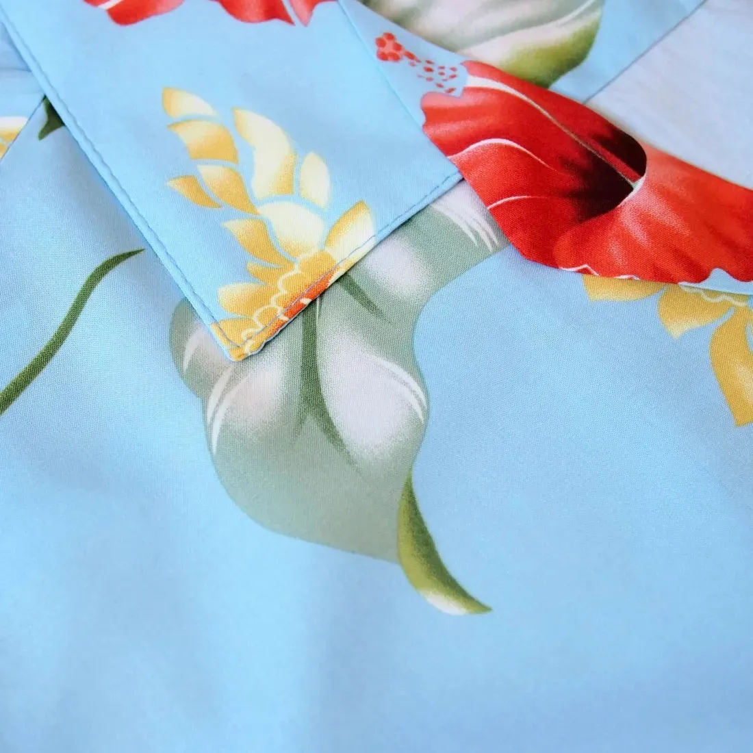 Honeymoon Blue Hawaiian Rayon Shirt