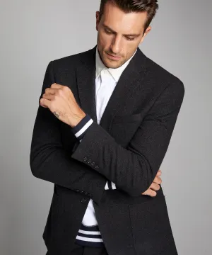 Knit Traveler Suit Jacket in Charcoal