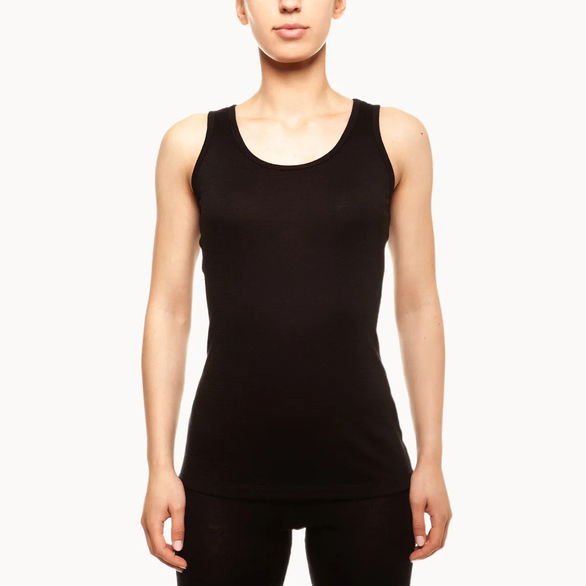 MENIQUE Basic 100% Merino Wool Womens Tank Top