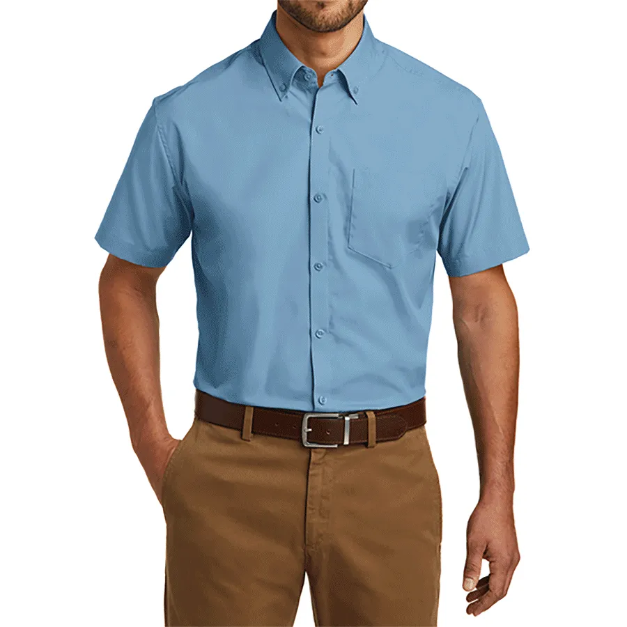 Men's Short Sleeve Carefree Poplin Shirt