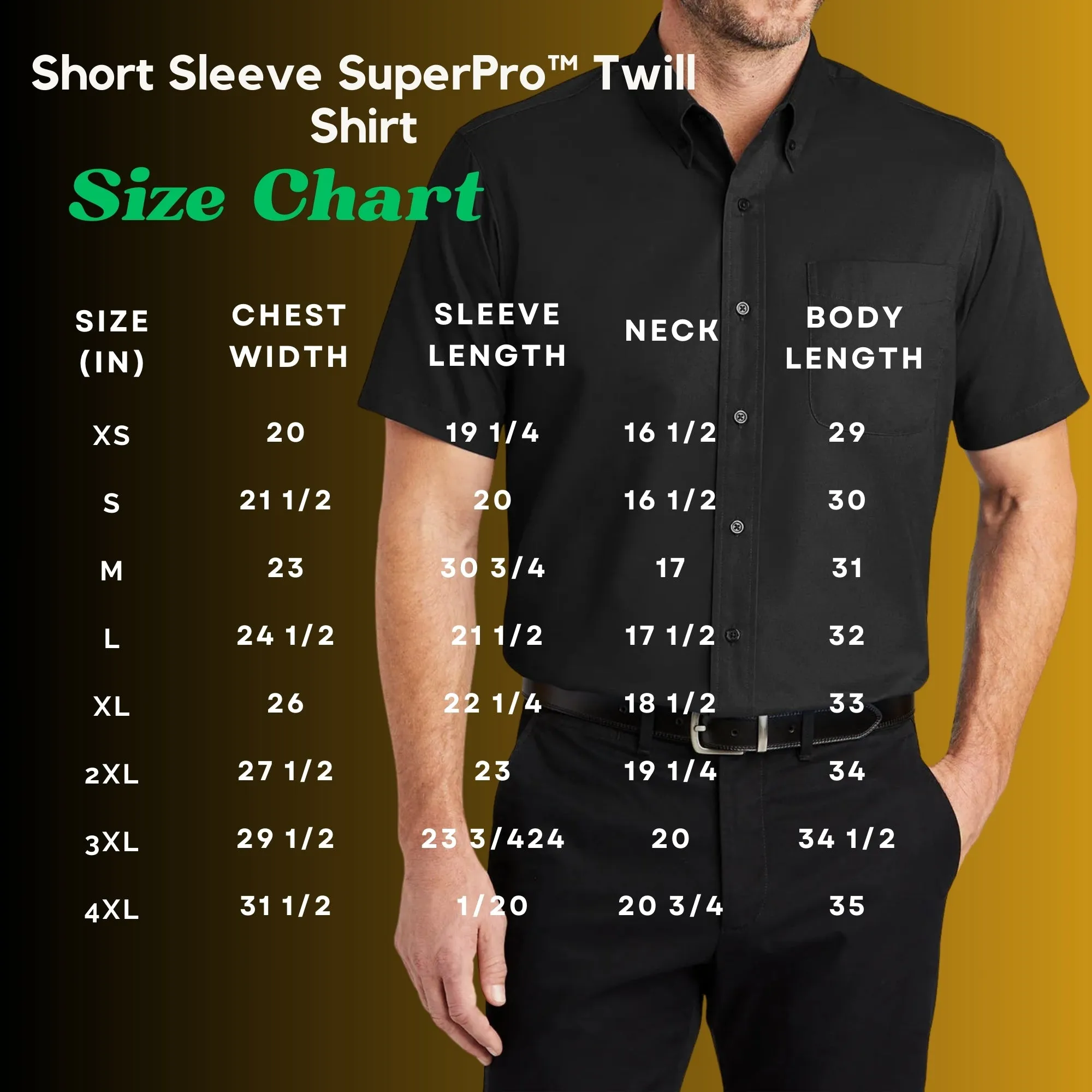 Men's Short Sleeve Super Pro Twill Shirt