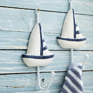 Nautical Wooden Boat Hook - Pair