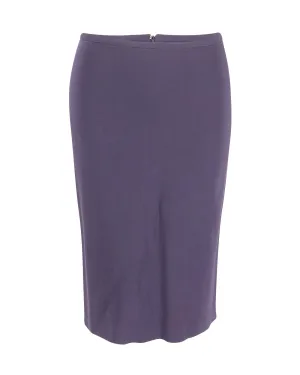 Navy Blue Cotton Pencil Skirt by Sportmax