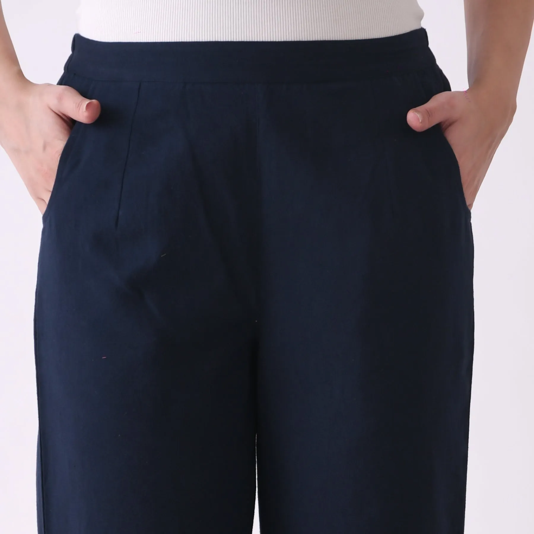 Navy Cotton AMPM Pants