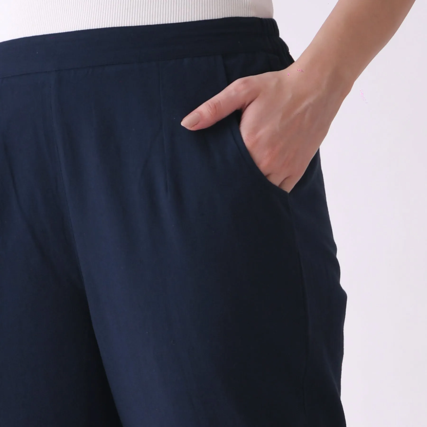 Navy Cotton AMPM Pants