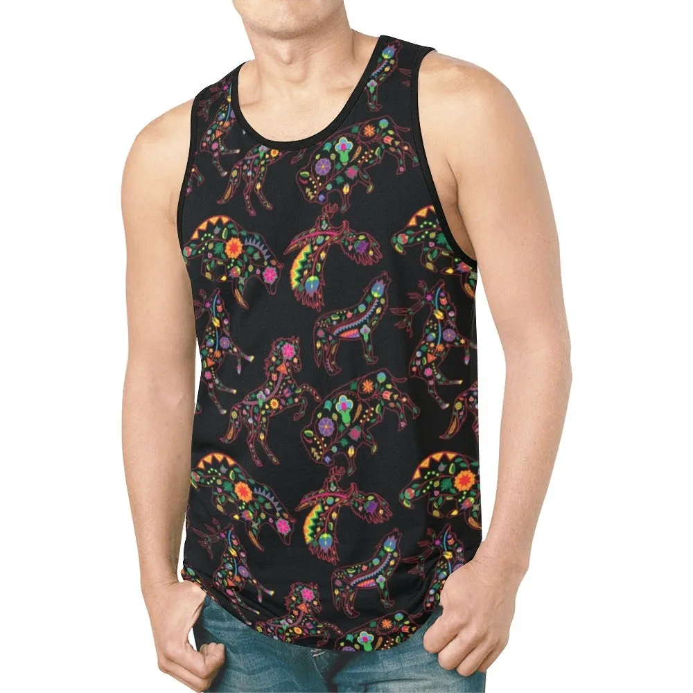 Neon Floral Animals Tank Top