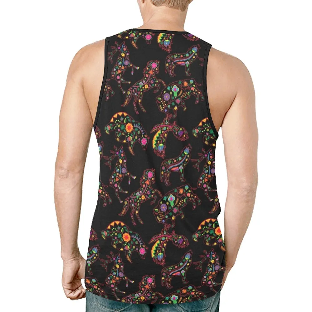 Neon Floral Animals Tank Top