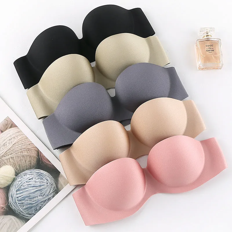 Non-Slip Strapless Invisible Push-up Wireless Bra