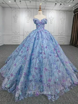 Off Shoulder Sweetheart Sequined Princess Elegant Evening Dress Formal Dress DY9958 Selinadress