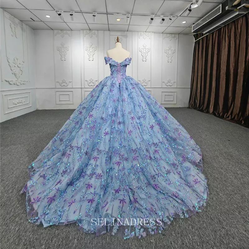 Off Shoulder Sweetheart Sequined Princess Elegant Evening Dress Formal Dress DY9958 Selinadress