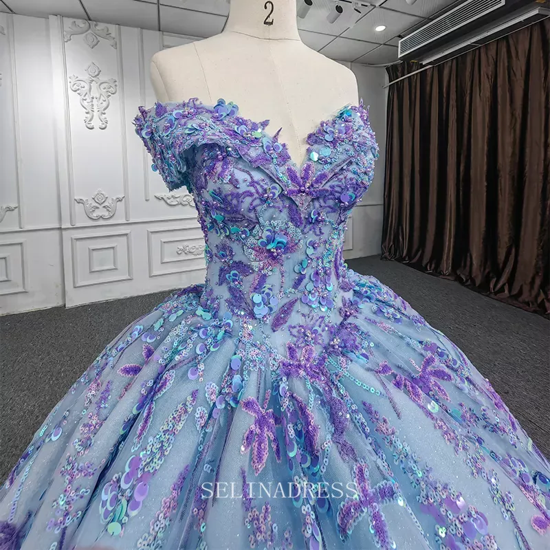 Off Shoulder Sweetheart Sequined Princess Elegant Evening Dress Formal Dress DY9958 Selinadress