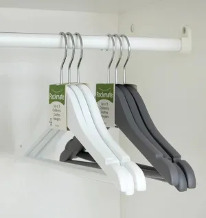 Packmate Set of 3 Children's Wooden Clothes Hangers - Various Colours