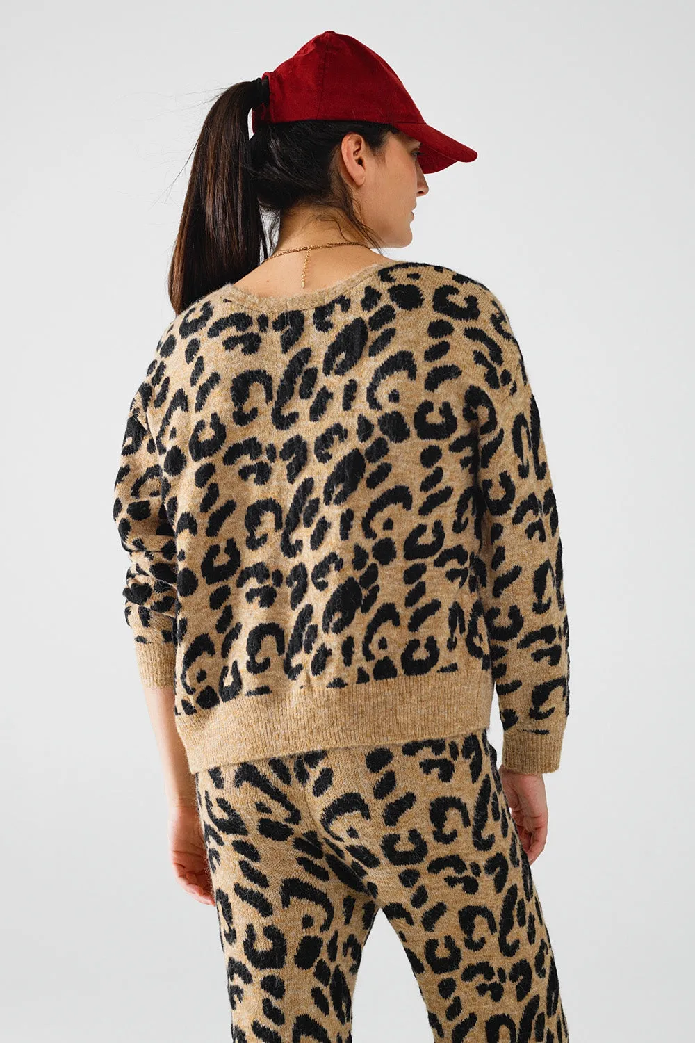 Q2 Leopard Print Cardigan