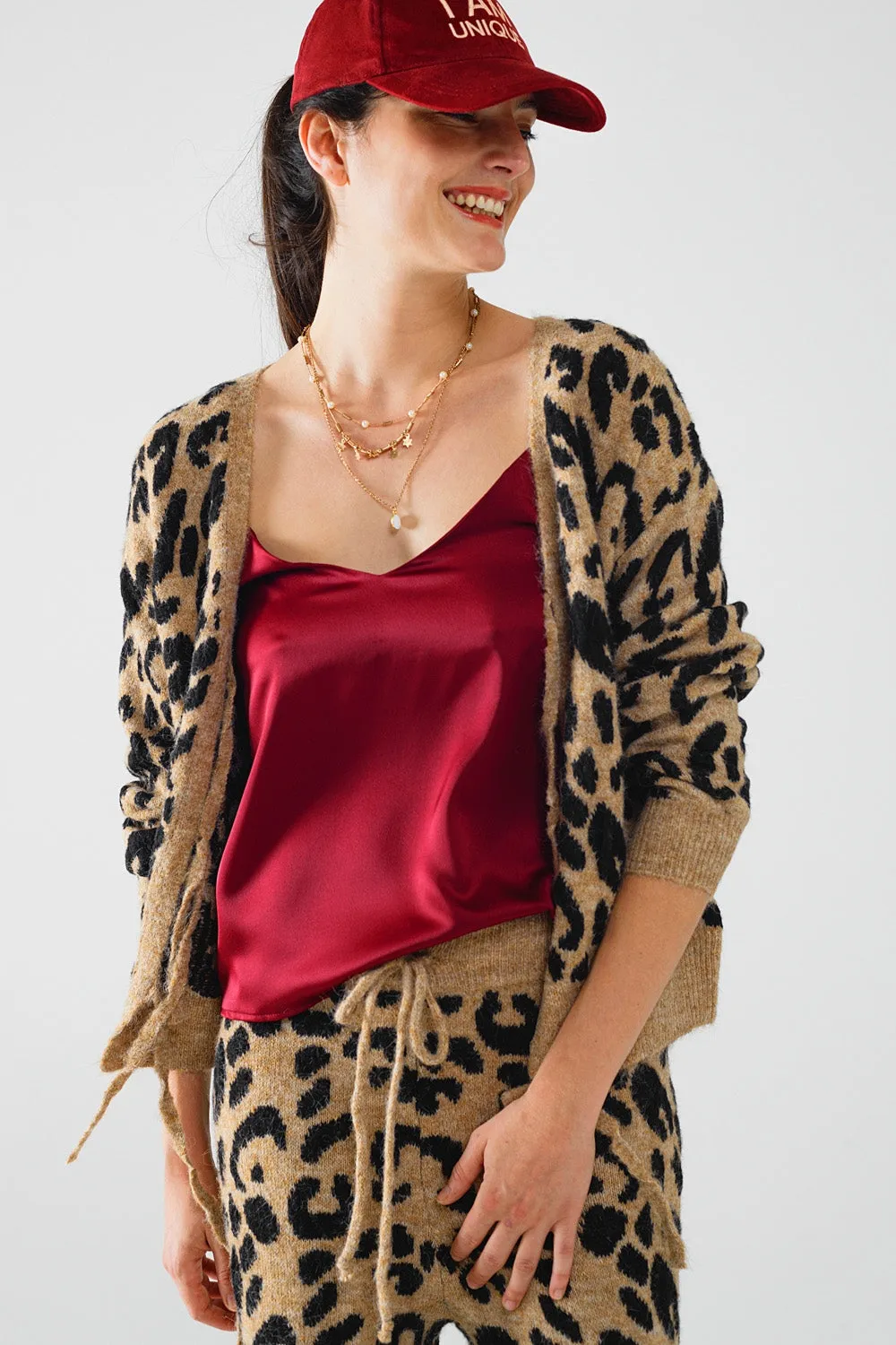 Q2 Leopard Print Cardigan