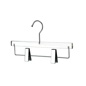 Quality Acrylic Skirt Hangers - Silver 1pc