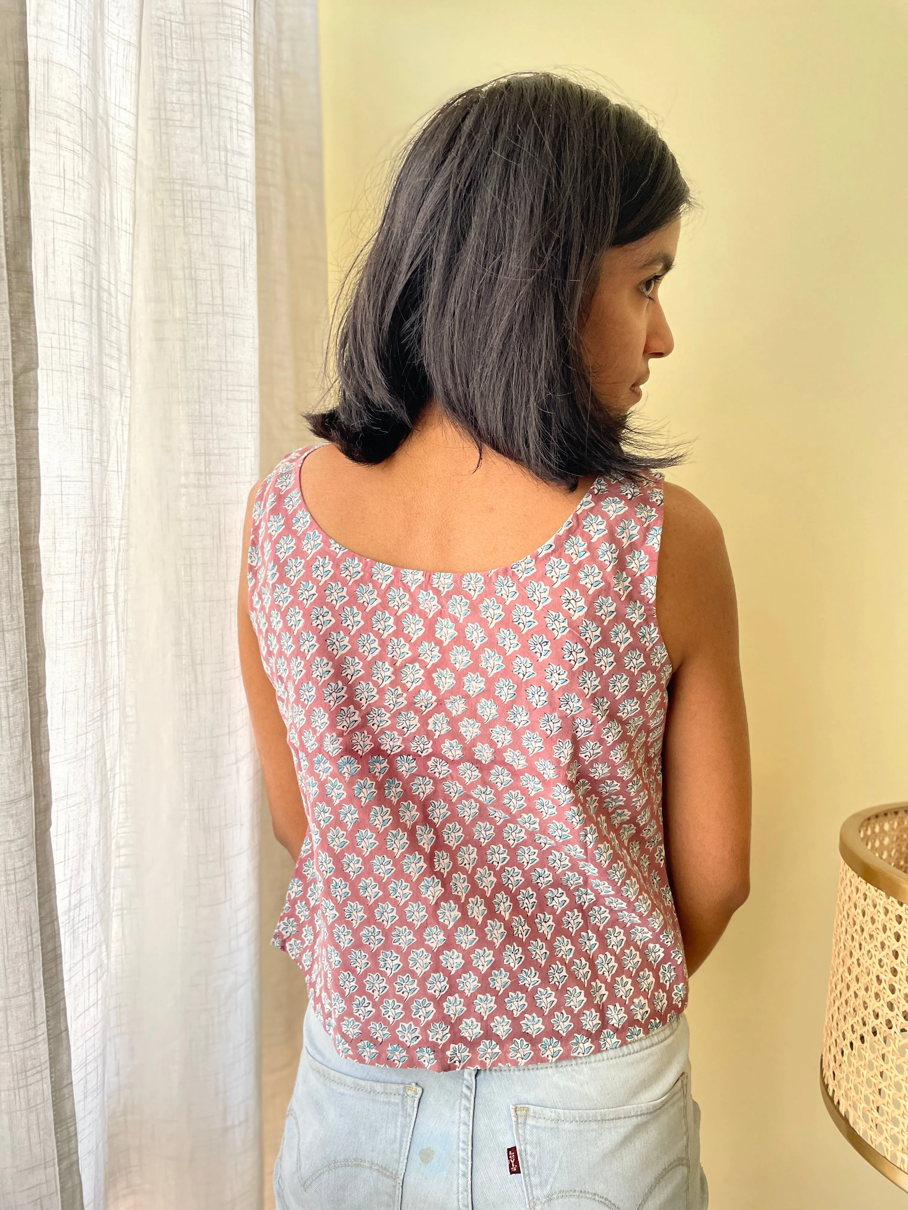 Rasna Handblockprinted Short Top