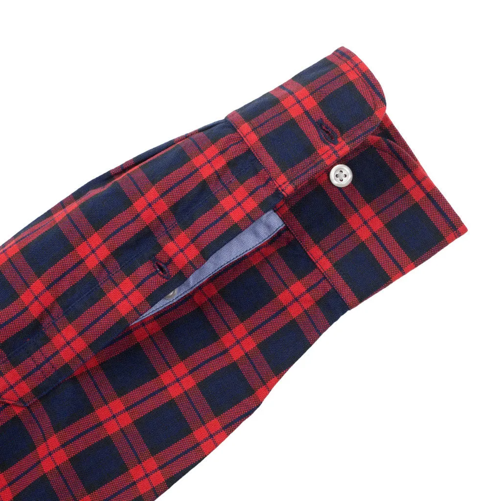 Rochester (Standard) - Red Tartan Oxford Button Down