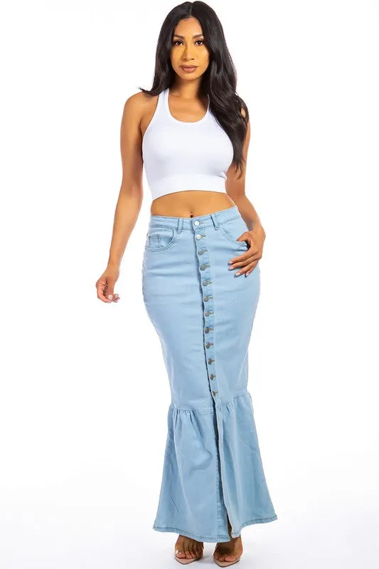 TEEK - LIGHT BLUE DENIM SKIRTS