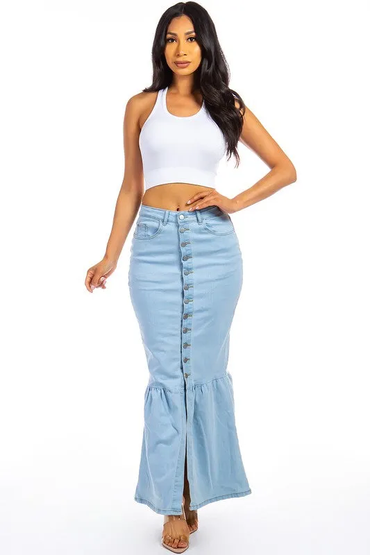 TEEK - LIGHT BLUE DENIM SKIRTS