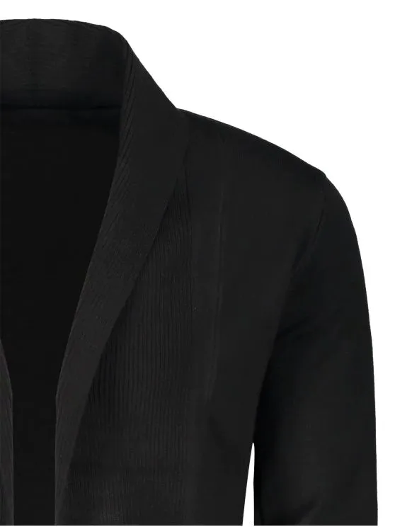 Trendy Shawl Collar Open Front Cardigan